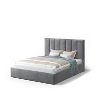 Кровать с подъемным механизмом Лира 140х200, серый