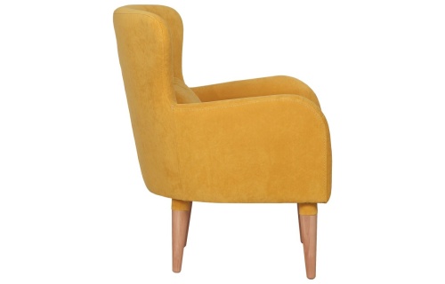Кресло мягкое Оливер, желтый/бук фото 4