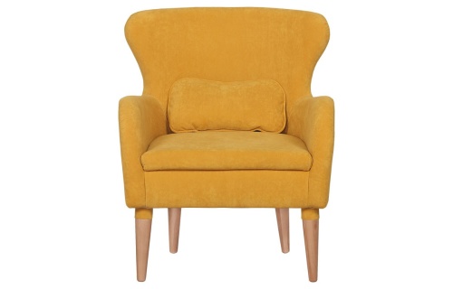 Кресло мягкое Оливер, желтый/бук фото 5