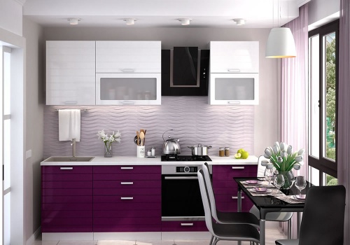 Кухня Линда Фиолетовый металлик, 2600 мм фото 4