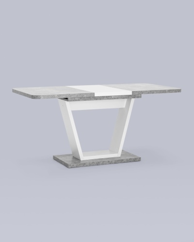 Стол Vector 120-160*80 бетон/белый фото 4