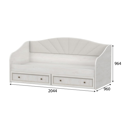 Кровать-диван 90х200 с мягкой спинкой Александрия КР-106 фото 2
