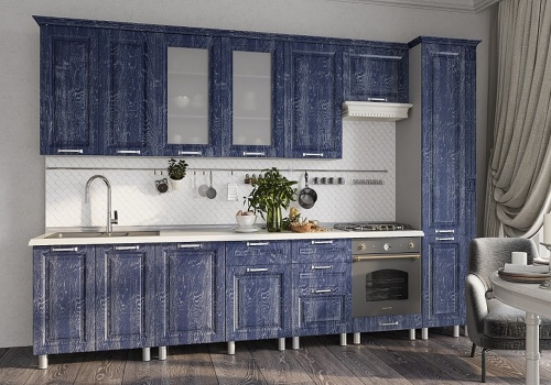Кухня Александрия Светло-синий 3400 мм