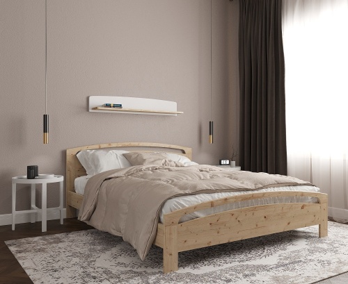 Кровать деревянная с ламелями Alba (Альба) 160х200, натуральный
