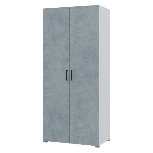 Шкаф для одежды Victor, белый/бетон