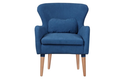 Кресло мягкое Оливер, синий/бук фото 5