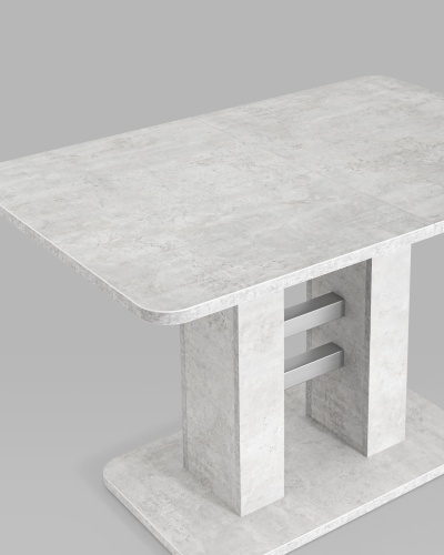 Стол Elephant раскладной 120-160*80 бетон/алюминий фото 7