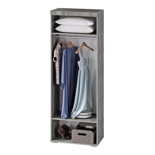 Шкаф для одежды Инстайл ШК-29, бетон/белый фото 2