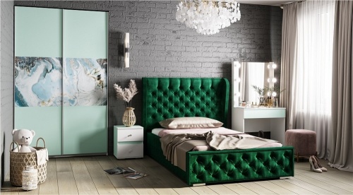 Кровать с подъемным механизмом Франческа 120х200, зеленый фото 2