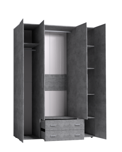 Шкаф для одежды и белья Монако 555 Стандарт, atelier светлый фото 2