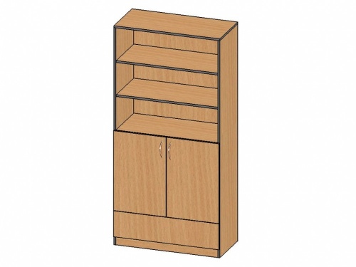 Шкаф комбинированный полуоткрытый для таблиц