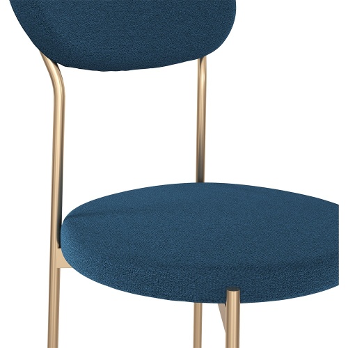 Комплект стульев Стивен (2 шт), черный велюр синий фото 3