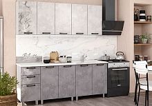 Кухонный гарнитур с фотопечатью Bonn Appetit Серый камень 2000 мм