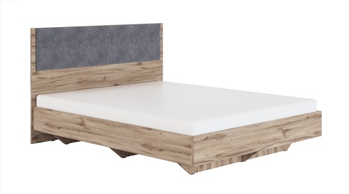 Кровать с настилом Николь 1.3 160х200, серый