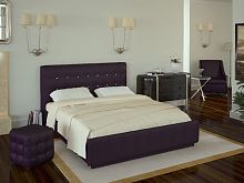 Кровать с подъемным механизмом Паллада 160х200, фиолетовый без страз