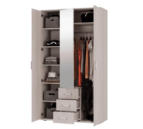 Шкаф трехдверный для одежды Белла фото 3