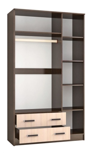 Шкаф комбинированный Лагуна с зеркалом фото 3