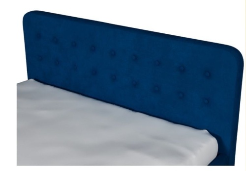 Кровать с латами Легато 180х200, серый с пуговицами фото 2