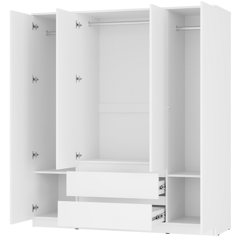 Шкаф для одежды и белья Симпл ШК-13, белый фото 2