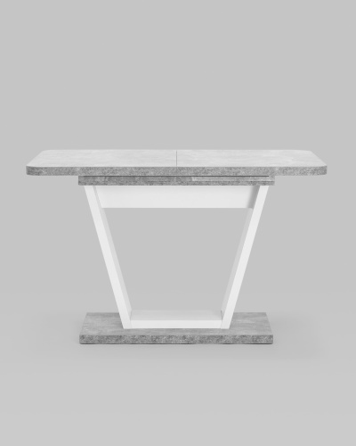 Стол Vector 120-160*80 бетон/белый фото 3