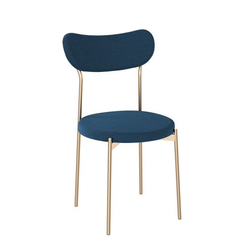 Комплект стульев Стивен (2 шт), черный велюр синий фото 2