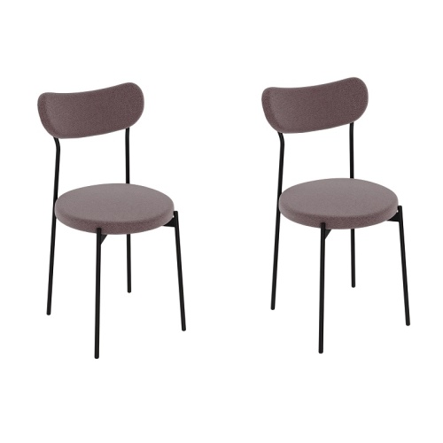 Комплект стульев Стивен (2 шт), черный велюр бежевый