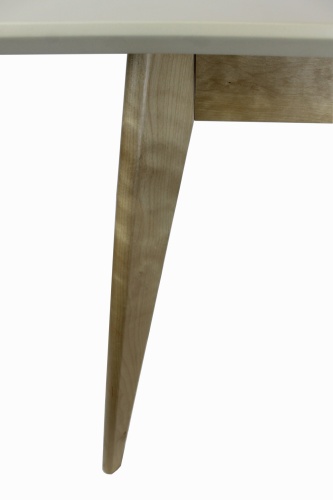 Стол раздвижной Олсон 120, слоновая кость/натуральный фото 3