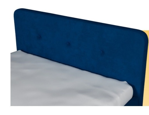 Кровать с латами Легато 140х200, серый 3 пуговицы фото 2