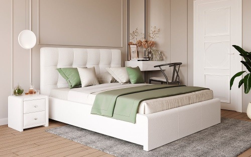 Кровать с латами Касабланка 160х200, белый