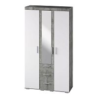 Шкаф для одежды и белья Инстайл ШК-30, бетон/белый