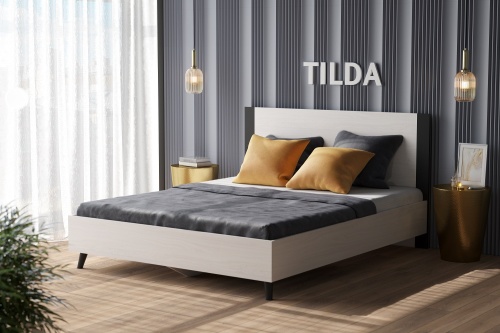 Кровать с ортопедическим основанием (металл) Tilda 160х200, ясень фото 3